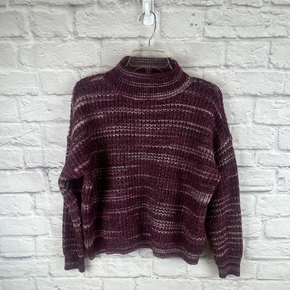 Calvin Klein Indie Grunge Marled Mock Neck Pullover Sweater Size Medium Earthy